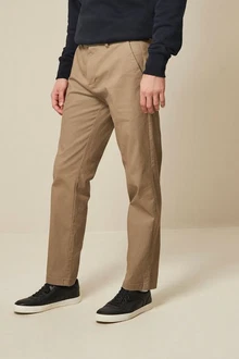 Next Stretch-Hose Slim Fit Jeans-Stil mit Gürtel Khaki/Beige/Braun
