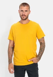 camel active T-Shirt mit Logostickerei Gelb