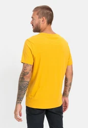 camel active T-Shirt mit Logostickerei Gelb