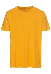 camel active T-Shirt mit Logostickerei Gelb