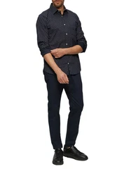 s.Oliver Langarmhemd Dunkelblau/Hellblau