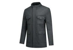 Allthemen Wollmantel mit mehreren Taschen Dunkelgrau/Dunkelblau/Grau/Hellgrau