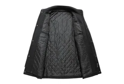 Allthemen Wollmantel mit mehreren Taschen Schwarz/Dunkelgrau