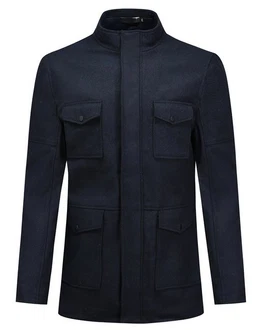 Allthemen Wollmantel mit mehreren Taschen