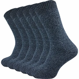 Norwegersocken mit Wolle fr Herren - warme Thermosocken fr den Winter (6 Paar) Robuste, dicke Socken fr warme Fe an kalten Tagen