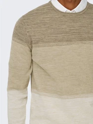 Only & Sons Pullover ONSFelix beigemeliert/taupe/hellgrau