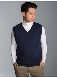 Trigema Pullunder Waffeloptik Dunkelblau/Blau