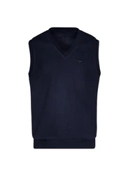 Trigema Pullunder Waffeloptik Dunkelblau/Blau