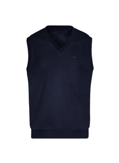 Trigema Pullunder Waffeloptik Dunkelblau/Blau