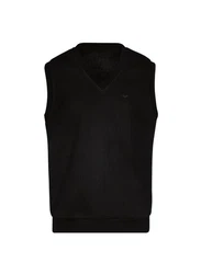 Trigema Pullunder Waffeloptik schwarz