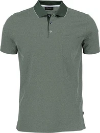Poloshirt MAERZ Polo-Shirt grn aus merceresierter Baumwolle