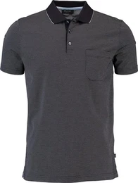Poloshirt MAERZ Polo-Shirt marine aus merceresierter Baumwolle