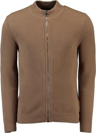 Strickjacke MAERZ Baumwoll-Strickjacke camel