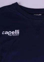 Capelli Sport Langarmshirt mit rundem Halsausschnitt Dunkelblau/Blau