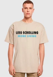 2Y Studios Herren Less Scrolling Oversize Tee Beige/Braun/Khaki