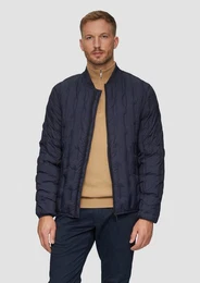 Outdoorjacke Leichte Steppjacke mit Strickkragen Blende