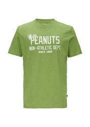 s.Oliver Kurzarmshirt T-Shirt mit Peanuts-Motiv Grün/Neonfarben/Hellgrün/Dunkelgrün