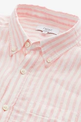 Next Leinenhemd Signature Langarmhemd Rosa
