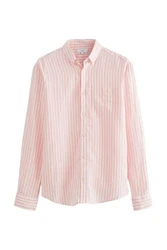 Next Leinenhemd Signature Langarmhemd Rosa