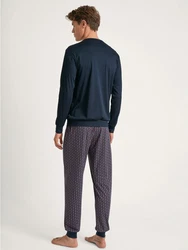 CALIDA Pyjama Relax Streamline Herren Dunkelblau/Lila