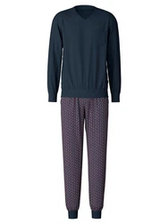 CALIDA Pyjama Relax Streamline Herren Dunkelblau/Lila