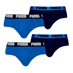 PUMA Slip 2er Pack Briefs mit elastischem Bund Dunkelblau/Blau/Hellblau