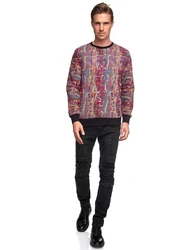 Rusty Neal Sweatshirt New York-Style Mischfarben/Lila/Rot/Dunkelrot