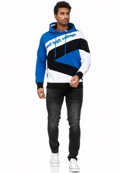Rusty Neal Kapuzensweatshirt Design Dunkelblau/Blau/Orange/Hellblau