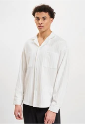 DEF Langarmhemd Cali Shirt Weiß/Creme