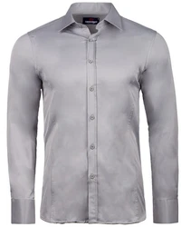 Cipo & Baxx Businesshemd CH166 Regular Fit Langarm Grau