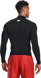 Under Armour Longsleeve HeatGear Mock Langarm-Oberteil Rot/Schwarz