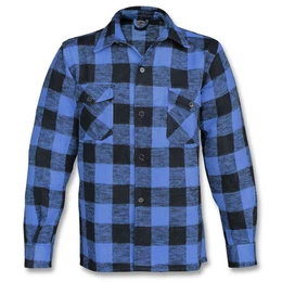 Langarmhemd Holzfllerhemd schwarz / blau 3XL