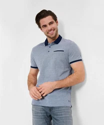 Brax Poloshirt Style PADDY Grau/Dunkelblau/Blau