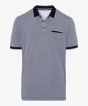 Brax Poloshirt Style PADDY Grau/Dunkelblau/Blau