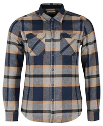 Barbour Langarmhemd Herren Hemd RHOBELL Beige/Hellblau/Blau