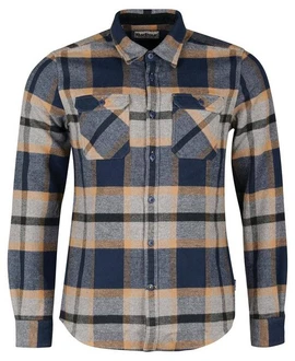 Barbour Langarmhemd Herren Hemd RHOBELL Beige/Hellblau/Blau