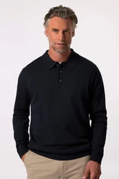 Rundhalspullover Strick-Poloshirt Langarm bis 84/86