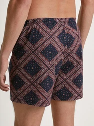 Calida Prints Herren Shorts Bordeaux/Rot/Lila/Dunkelrot/Mischfarben/Beige