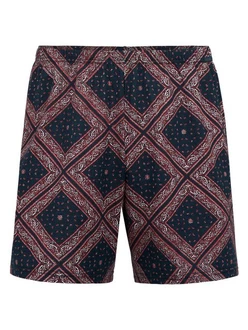 Calida Prints Herren Shorts Bordeaux/Rot/Lila/Dunkelrot/Mischfarben/Beige