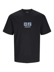 Jack & Jones Kurzarmshirt JORPORTLAND BOX TEE SS CREW NECK Dunkelblau/Schwarz/Blau