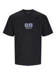 Jack & Jones Kurzarmshirt JORPORTLAND BOX TEE SS CREW NECK Dunkelblau/Schwarz/Blau