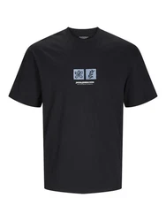 Jack & Jones Kurzarmshirt JORPORTLAND BOX TEE SS CREW NECK Dunkelblau/Schwarz/Blau
