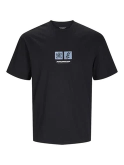 Jack & Jones Kurzarmshirt JORPORTLAND BOX TEE SS CREW NECK Dunkelblau/Schwarz/Blau Jack & Jones Kurzarmshirt JORPORTLAND BOX TEE SS CREW NECK Dunkelblau/Schwarz/Blau