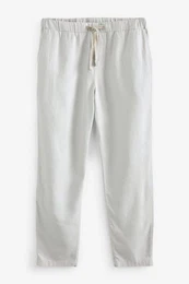 Bandeau-Bikini-Top Hose mit Kordelzug aus Leinenmix - Relaxed Tapered (1-St)