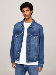 Jeansjacke RYAN RGLR TRCKR JCKT DH6031 Groes Markenemblem auf der Rckseite