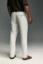 Next Chinohose mit Gürtel Khaki/Grau/Hellgrau