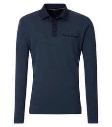 T-Shirt Polo, Knopf,Stehkr.,Tasche,kl.