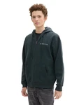 TOM TAILOR Denim Hoodie mit Reißverschluss Grün/Dunkelgrün