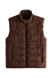 Lederimitatjacke Gilet mit Kunstwildleder-Einsatz (1-St)