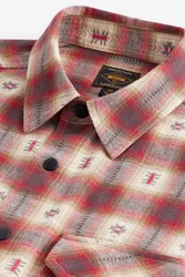 Next Langarmhemd Navajo-Stil Hemd Creme/Rosa/Dunkelrot/Rot